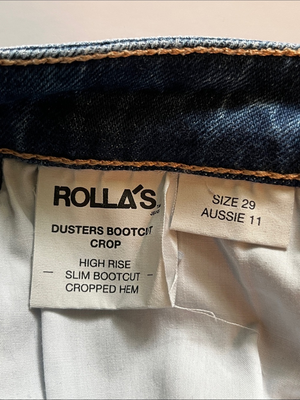 Rolla’s Denim Dusters Bootcut Crop High Rise Size 29 - Picture 11 of 16
